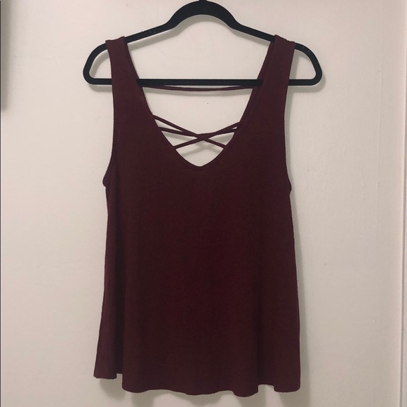 Cross Cross Ribbbed Tank - Picture 2 of 2